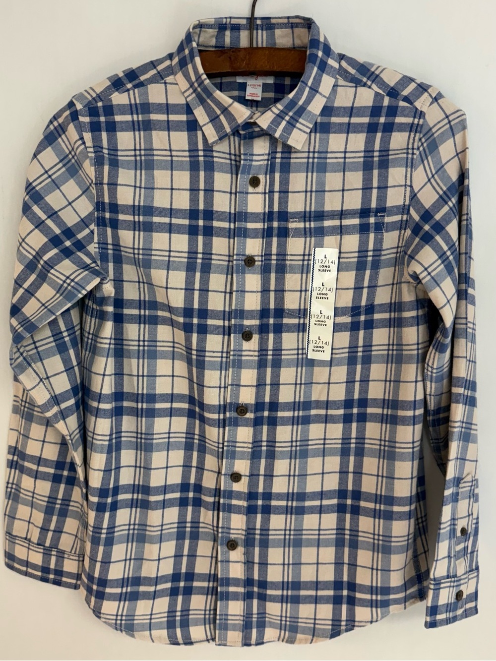 CAT&JACK Teenagers Plaid Button-Up Shirt NWT